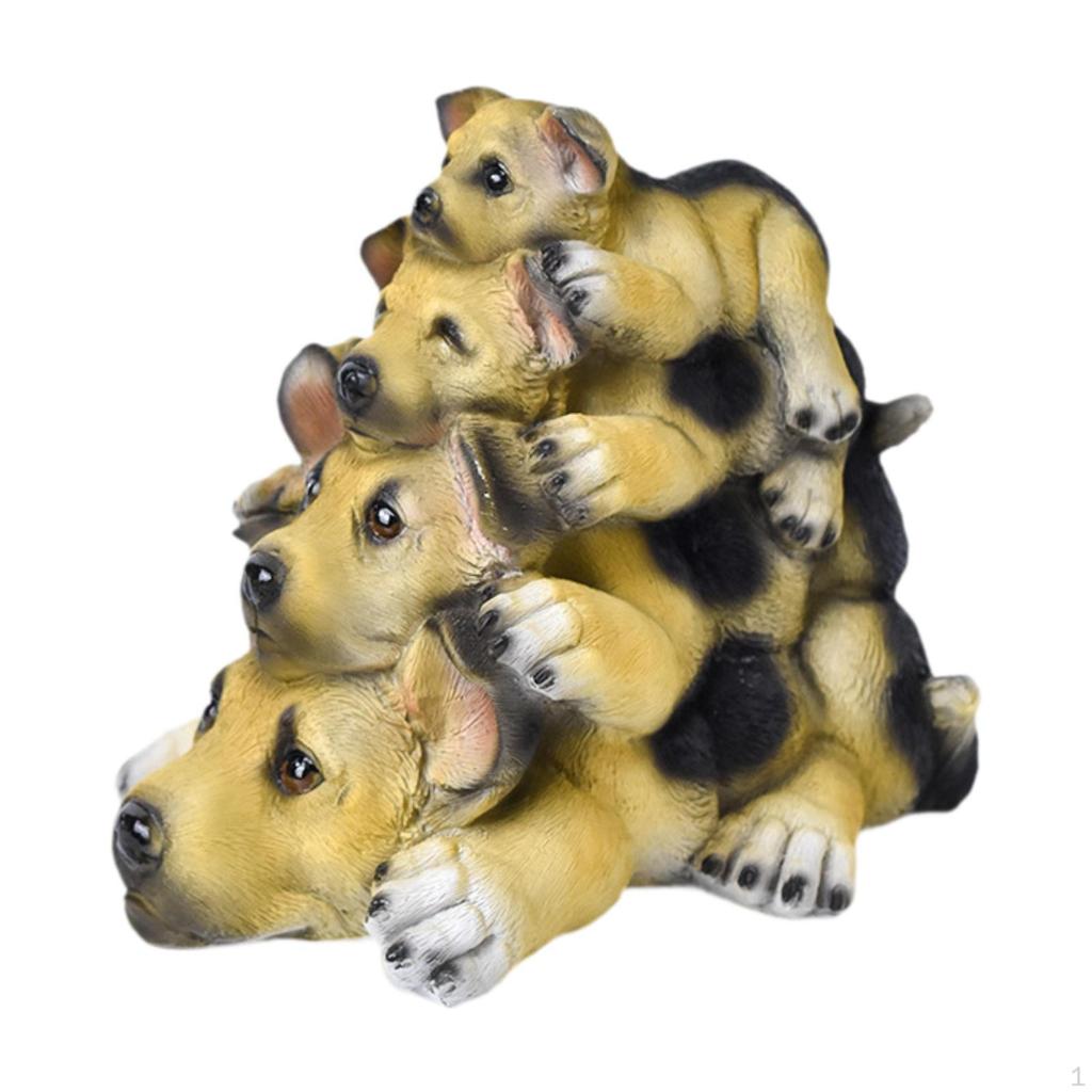 Dog Figurine Piggy Bank Money Save Saving Pot for Coffee Table Entryway Bookshelf