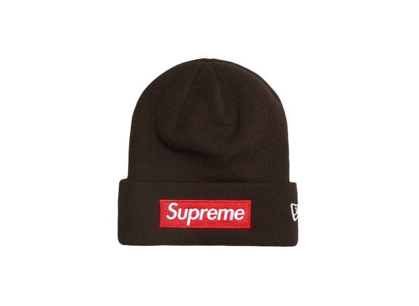 Supreme New Era Box Logo Beanie Brown One-Size