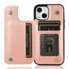For iPhone 15 Plus Case PU Leather+TPU Imprinted Mandala Flower Card Holder Phone Cover