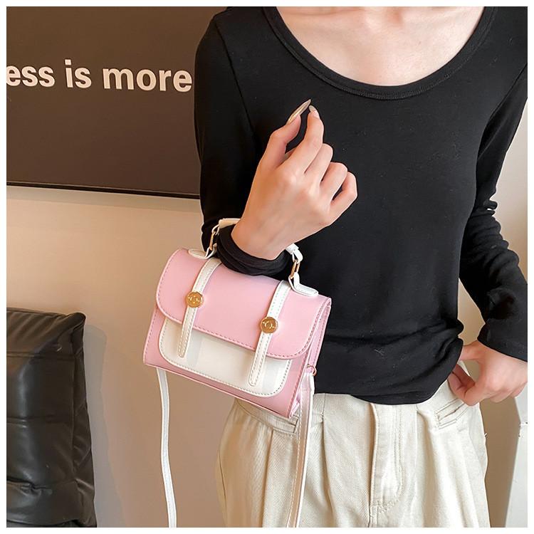 Stylish Color Block Handheld Shoulder Bag For Women In Fresh Summer Design 2024