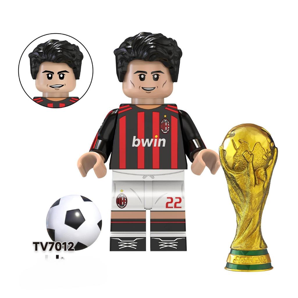TV6502 World Football Stars Building Blocks Minifigures Set Soccer Players Assemble Bricks Action Figures Model Toys Birthday Gift