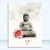 New Chinese Ink Flowers Buddha Wall Art Print Picture Canvas Painting Poster for Home Living Room Decoration Frameless