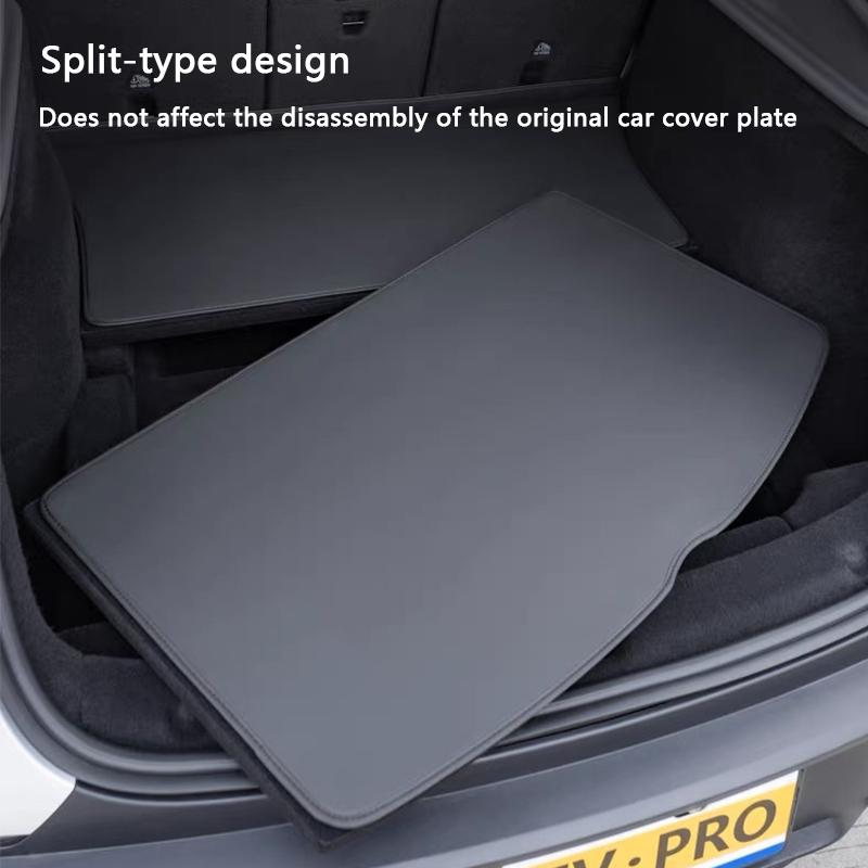 For Tesla Model Y Juniper Standard 2026 Leather Rear Trunk Mat Seat Backrest Protector All Weather Cargo Liner Anti Dirty Mat