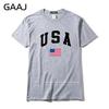 GAAJ USA America Flag Men T Shirt Top High Quality 100 Cotton Tshirts For Man Tshirt Printed Brand Clothing Casual Streetwear