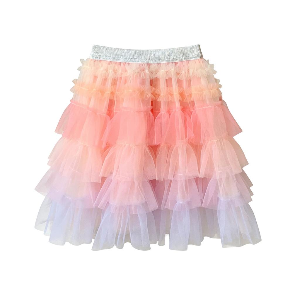 Children's Fashionable And Comfortable Cake Skirt With Elastic Waist Half Skirt