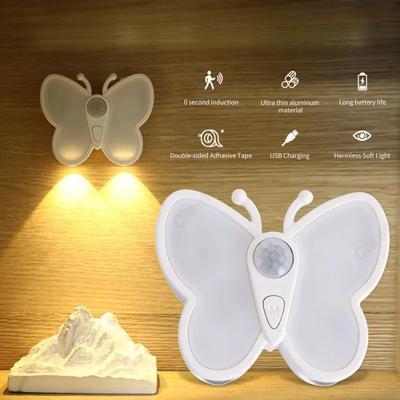 Charging LED Intelligent Human Body Sensing Light Motion Sensor Night Light Wardrobe Wardrobe Staircase Bedroom Kitchen Light