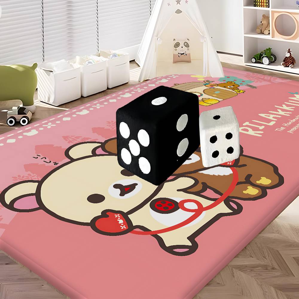 

Kawaii Rilakkuma Bear Door Mat Nordic Style Bedroom Living Room Doormat Home Balcony Anti-Slip Alfombra 40x60cm