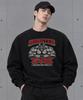 KOREAMONSTER Km23M Monster Power Strength Oversized Sweatshirt Black/Red