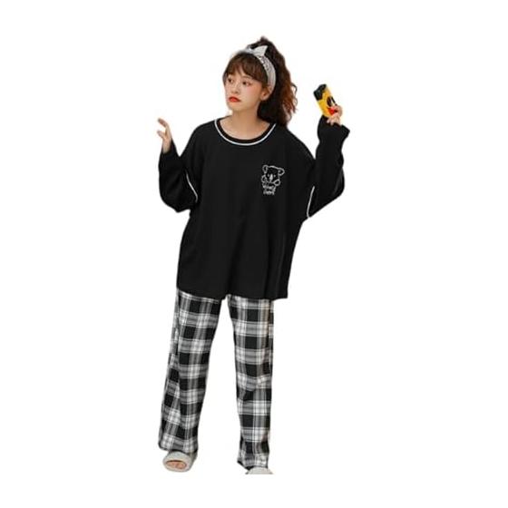 [Apparlxer] Women s Pajamas, Long Sleeves, Long Pants, Pajama Set, Room Wear, Loungewear, Inner Wear, Thin, Round Neck, Long Sleeves, Top and Bottom