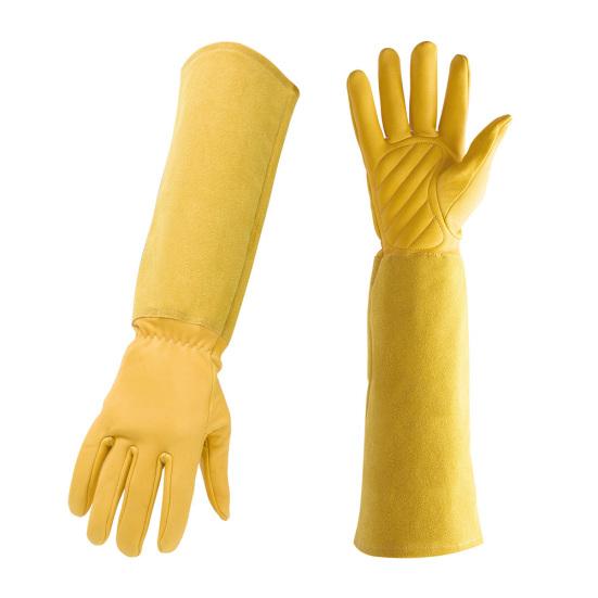 1 Paar atmungsaktive Blumendruck-Langarm-Schutzhandschuhe für den Gartenschnitt