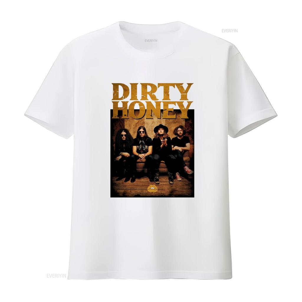 Dirty Honey Band Members Heavy Cotton Black T Shirt All Sizes Rock Design Ap369 vintage Washed Breathable homme Comfortable