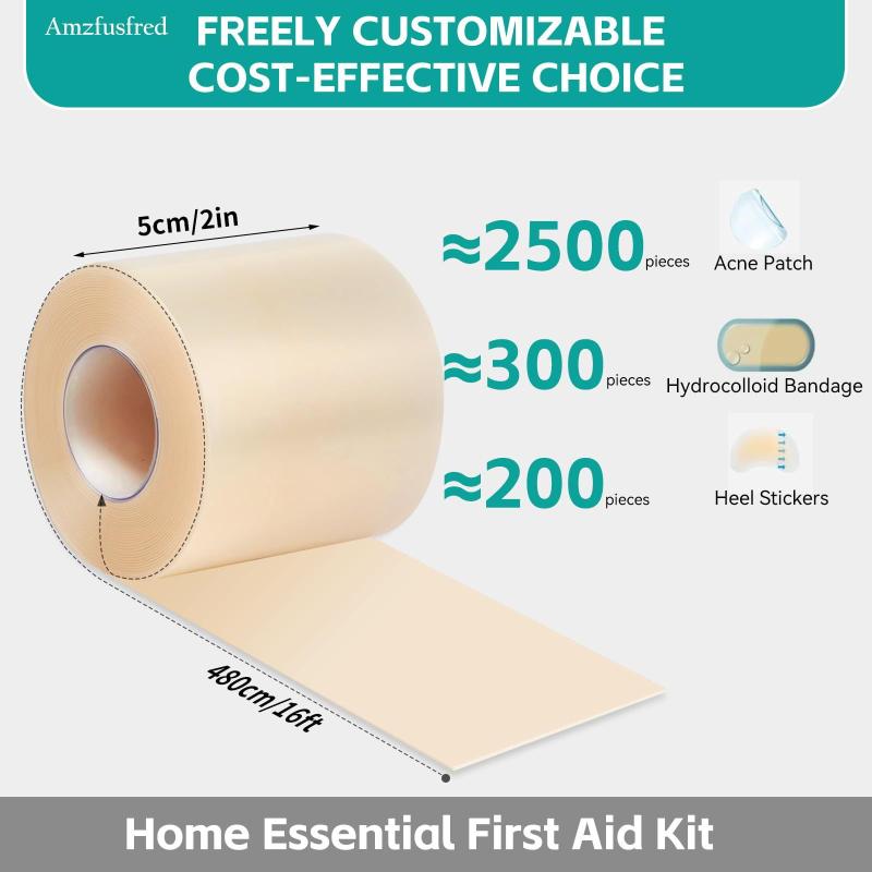 5M Hydrocolloid Roll For Wound Care Hydrocolloid Patch Bandages With Self-Adhesive, Bed Sore Bandages, Highly Absorbent For Burn