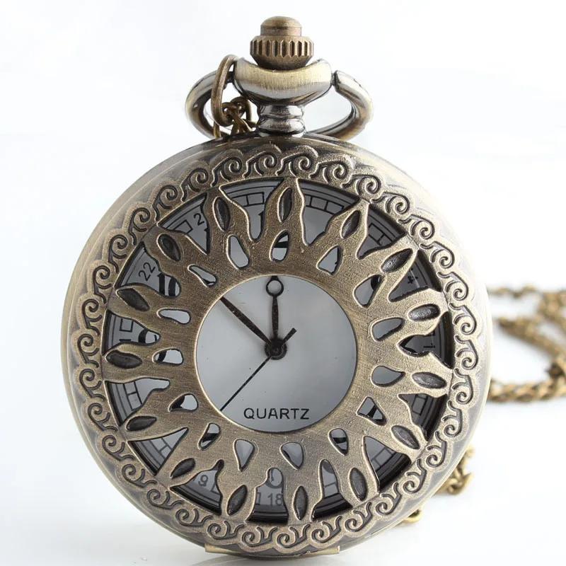 

10pcs/lot Wholesale Vintage Skeleton Quartz Pocket Watch Fashion Steampunk Arabic Necklace Pendant Clock Gift for Men Women