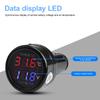 8V 36V Digital DC Voltage Car Voltmeter Thermometer Cigarette Lighter Style 2 In 1 Battery Monitor Voltage Temperature Meter