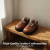 1 Pair BJD Doll Footwear for 1/6 Scale Dolls PU Leather Shoes with Fine Stitching And Low Strap