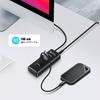 ROSONWAY USB Hub Gen 2 with Power 4 100cm Cable Bus Powered Self 5V AC Independent Switches 3.1 Supply, 10Gbps, Aluminum, Ports, Included, & Powered,