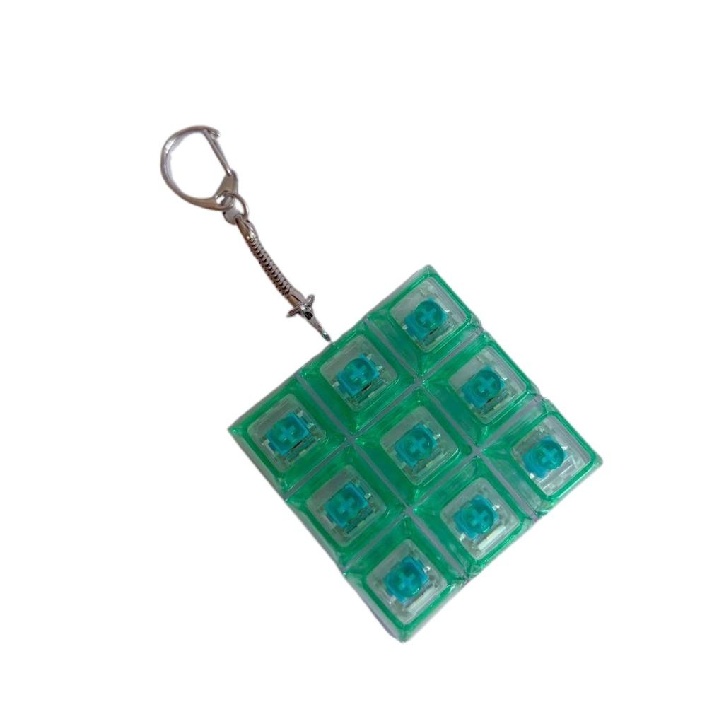 Klarer Klicker Dekompression Fidget Schlüsselanhänger Bunte Tastenkappe Knopf Fingerklicker Spielzeug Jungen Mädchen