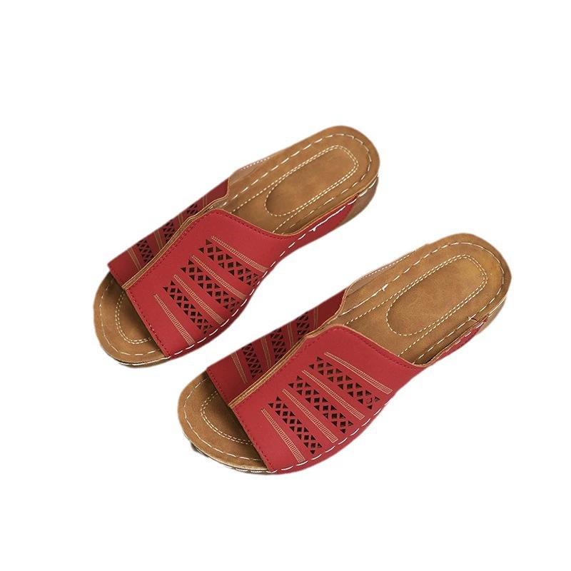 Dámské letní pantofle nadměrné velikosti, prodyšné a módní, se šikmým a cool mopem