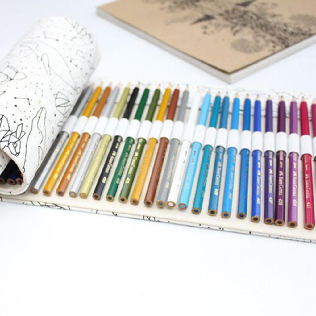 36/48/72 Löcher Constellation Canvas Roll-up-Beutel Federmäppchen Skizzenpinseltasche