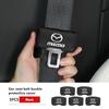 Car Seat Belt Buckle Plug Leather Car Seat Belt Clip Protective Covers For Mazda 3 CX3 CX4 CX5 CX7 CX8 CX9 CX30 RX7 Atenza Axela NBB6