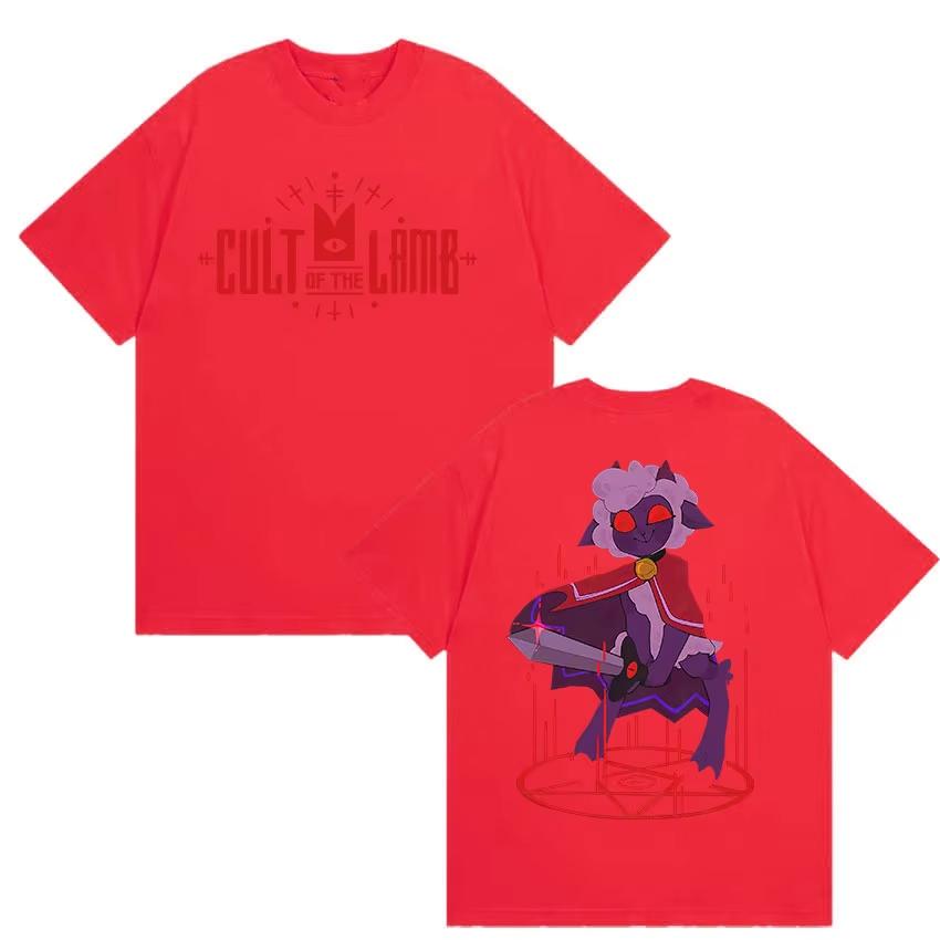 Hot Game Cult of The Lamb Graphic T Shirt Men Vintage High Quality Fashion Tshirts Casual Pure Cotton Tshirt Unisex Streetwear