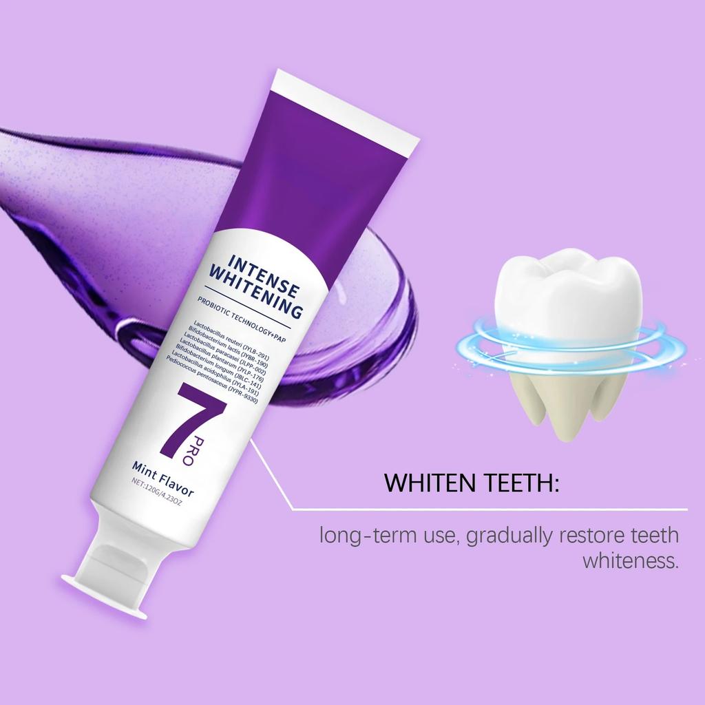 Purple Hydroxyapatite Whitening Toothpaste Removal Plaque Stain Dental Bleaching Cleaning Oral Hygiene Fresh Breath Toothpaste