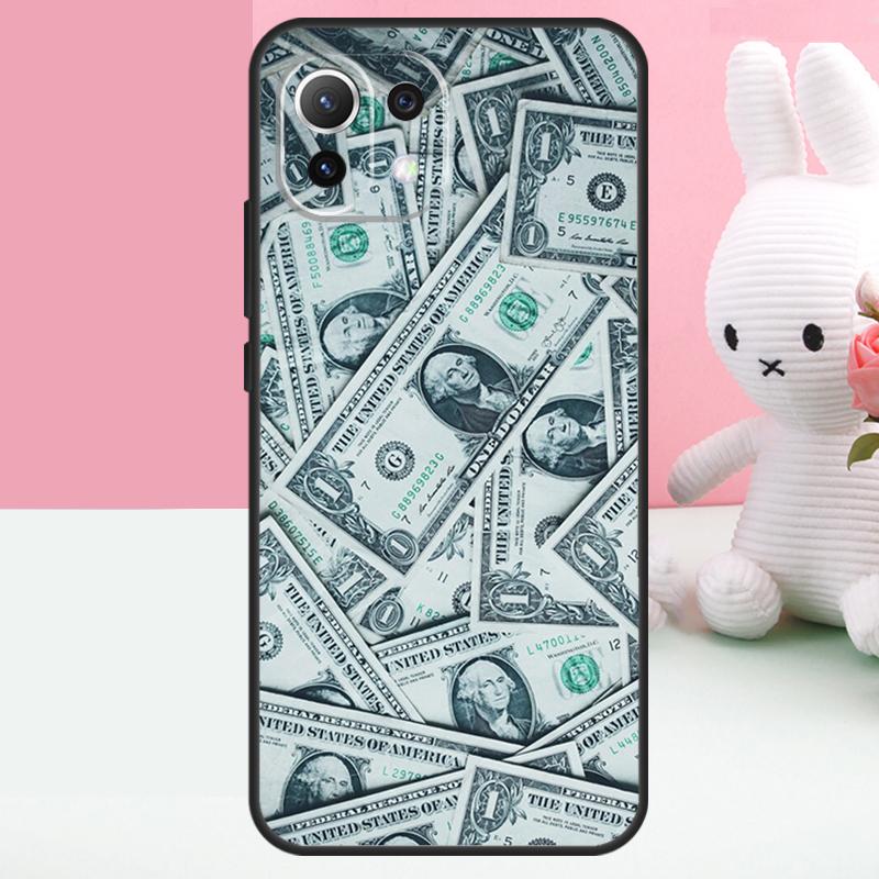 Banknote Dollar Cash Money Case For Xiaomi 15 Ultra 14 13 15T 13T 14T Pro 17 Pro Max POCO F7 X7 Pro X5 X6 F5 F6 Funda