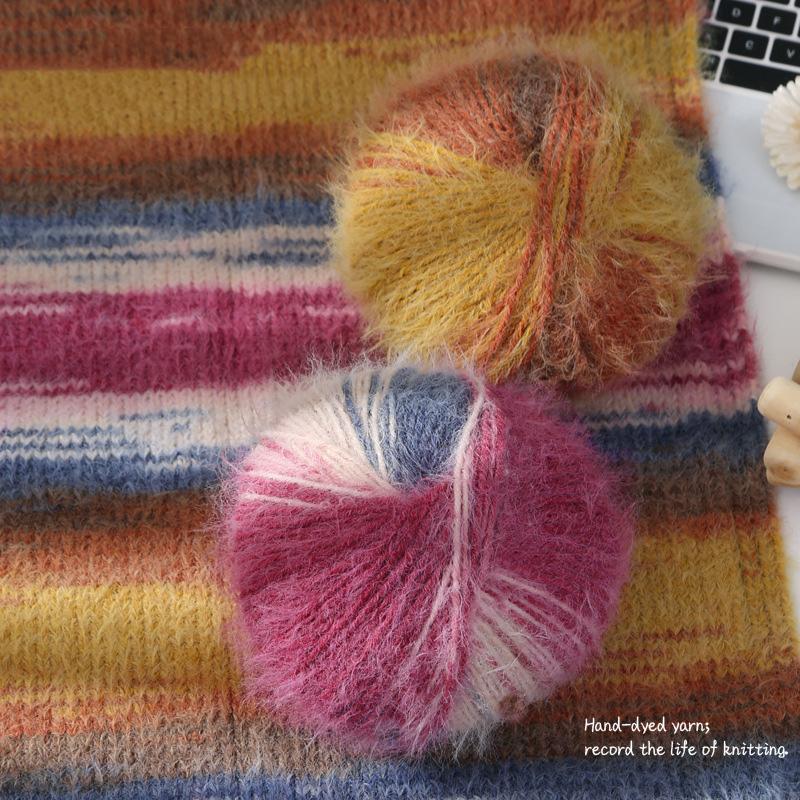 

100 г/моток Вязаный свитер Сделай сам Шерстяная пряжа Мягкая Теплая Шерстяная смесь Принадлежности для вязания Градиентный шарф Шапка Мохеровая пряжа