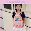 Stitch Flower Pattern Kids Backpack With Breathable Nylon For Elementary School Children