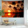 Sunset Coconut Forest Tapestry Wall Hanging Tropical Landscape Art Hippie Tapez Bohemian Bedroom Home Decor