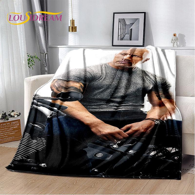 HD The Rock Dwayne Johnson Soft Plush Blanket,Flannel Blanket Throw Blanket for Living Room Bedroom Bed Sofa Picnic Cover Kids 75x90cm