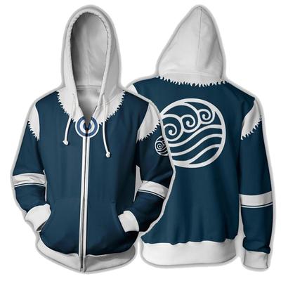Anime Avatar ostatni władca powietrza 3D bluzy z kapturem z nadrukiem mężczyźni kobiety modne bluzy bluza z kapturem na zamek Cosplay Streetwear kurtka dla dzieci