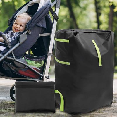 Große Kinderwagen-Abdecktasche für Flugzeug- und Zugreisen, 420D Oxford-Gewebe, wasserdicht, Gate-Check Kinderwagen-Aufbewahrungstasche mit verstellbarem Riemen