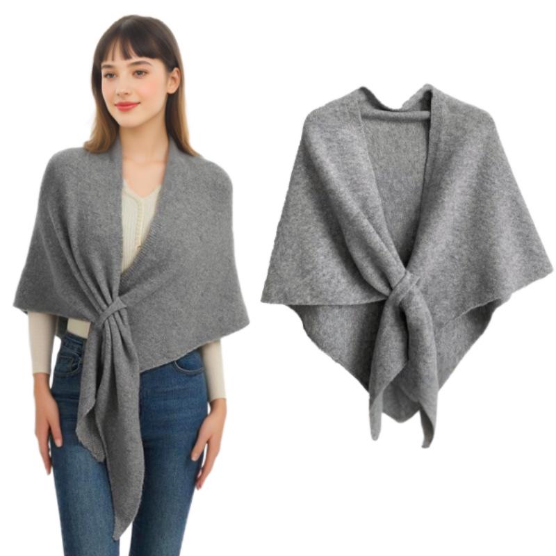 Damen Dreiecksschal aus Wollmischung - Gemütlich und warm für Herbst/Winter, ideal für klimatisierte Räume.