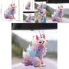 Colorful Cartoon Fox Acrylic Pendant For Car Interior Mirror Decoration Backpack Keychain