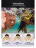 Adult Silicone Diving Snorkel Set: Large Frame Mask for Men & Women