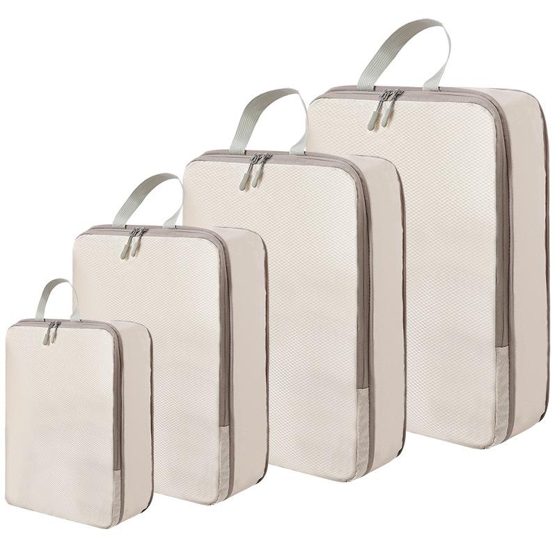 Waterproof Organizer Bags Suitcase Clothes Organizers Handbag Travel Bag 4 Piece Set Portable Travel Compression Packing Cubes Bag