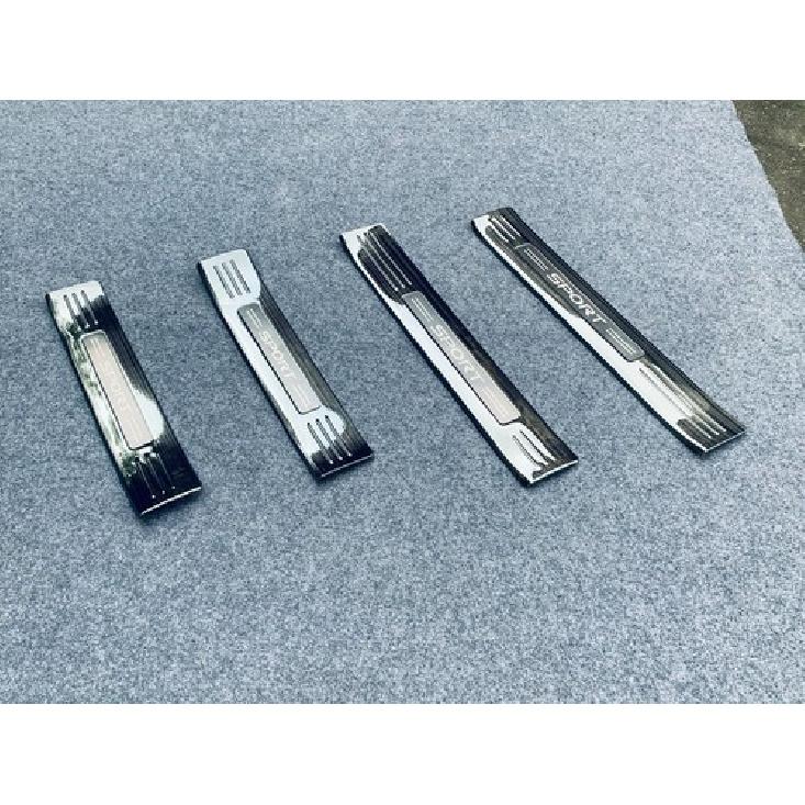 Black Titanium Door Sill Scuff Plate Cover Trim For - Toyota Highlander