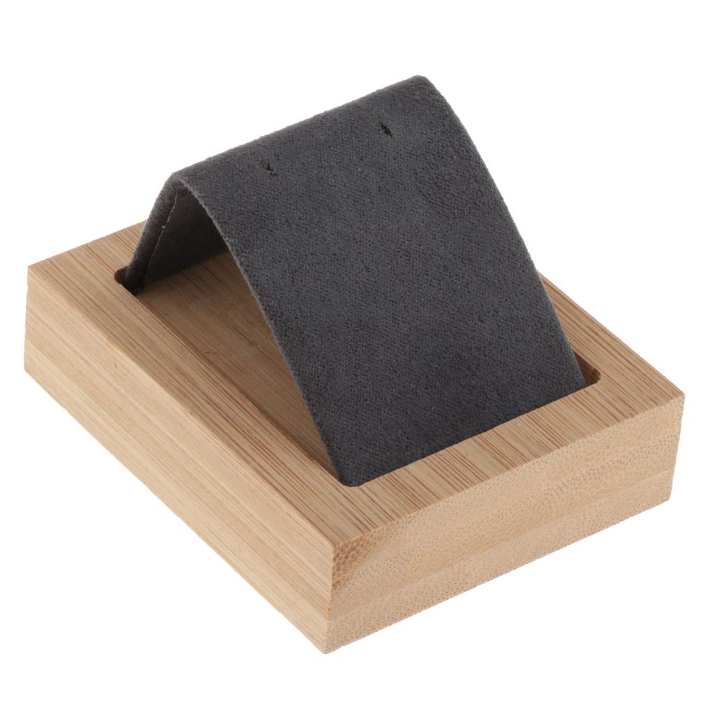 Bamboo Wooden Drop Earrings Ear Studs Display Rack Organizer 1 Slot White