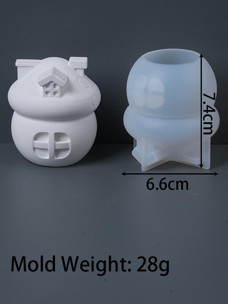 

Simulation Mushroom House Silicone Candle Mold DIY Handmade Aromath Soap Plaster Resin Craft Casting Molds Home Decor Art Gifts