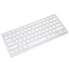 Teclado Sem Fio Inglês Tailandês Bilíngue Portátil Elegante Ultrafino Prateado Branco Teclado de Computador