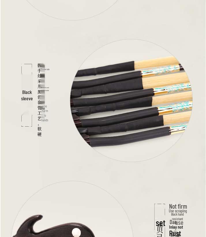 Archetto per Erhu di Grado Professionale con Crine di Cavallo Autentico - 84cm