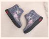 Botines Retro Bordados para Mujer - Zapatos de Mamá de Algodón Felpudo Cálido, Estilo Étnico.