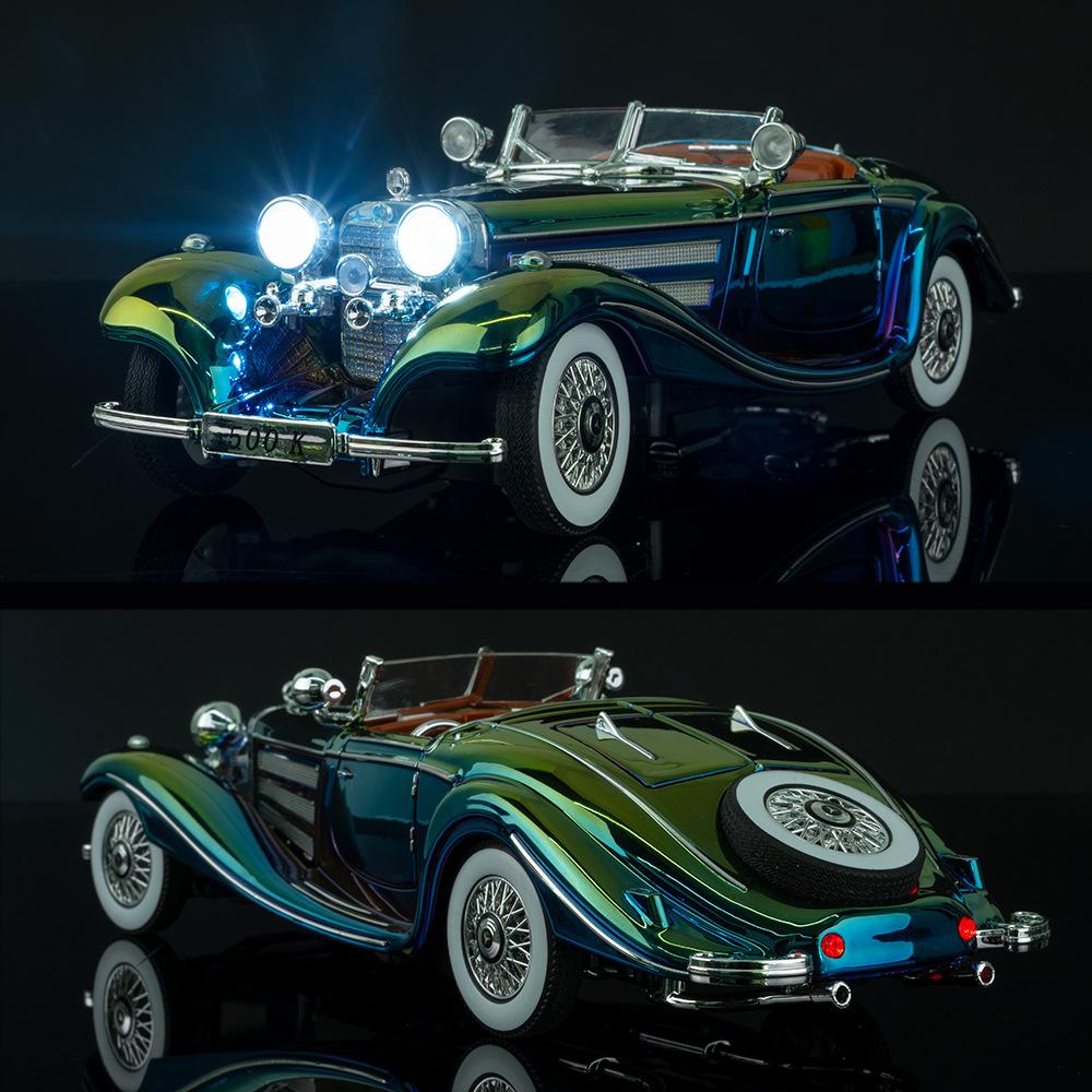 1:24 Alloy Vintage Car Model Classic For 500K Suitable For Youth Collection And Display Toy Gift For Boys
