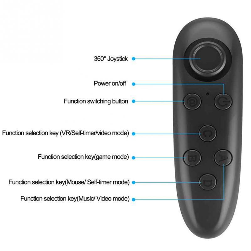 Remote Control Mobile Phone VR Glasses Wireless for Apple Android Smart Phone Bluetooth Gamepad Remote E Book Page Turning Lever