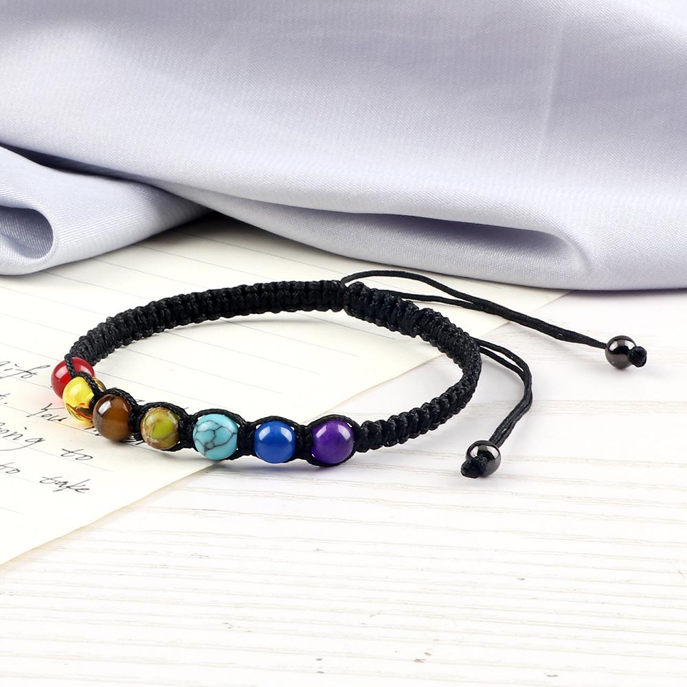 Handmade Seven-Color Yoga Energy Bead Bracelet
