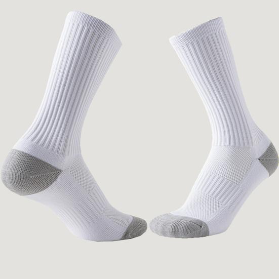 5 Pairs Men's Cotton Crew Sock Moisture Wicking Athletic Performance Socks Soft Breathable Running Socks for Daily Wear Exercise