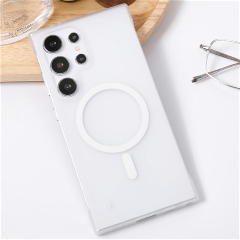 

Fashion Ice Fog Matte Frameless PC Case For Samsung Galaxy S26 Ultra S25 S24 S23 FE Plus Magnetic Charge Anti-drop Protect Cover Galaxy S25