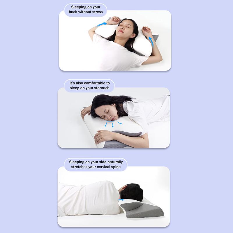 Cervical Support Horn Memory Pillow Breathable Orthopedic Pillow For Home Bedroom Use