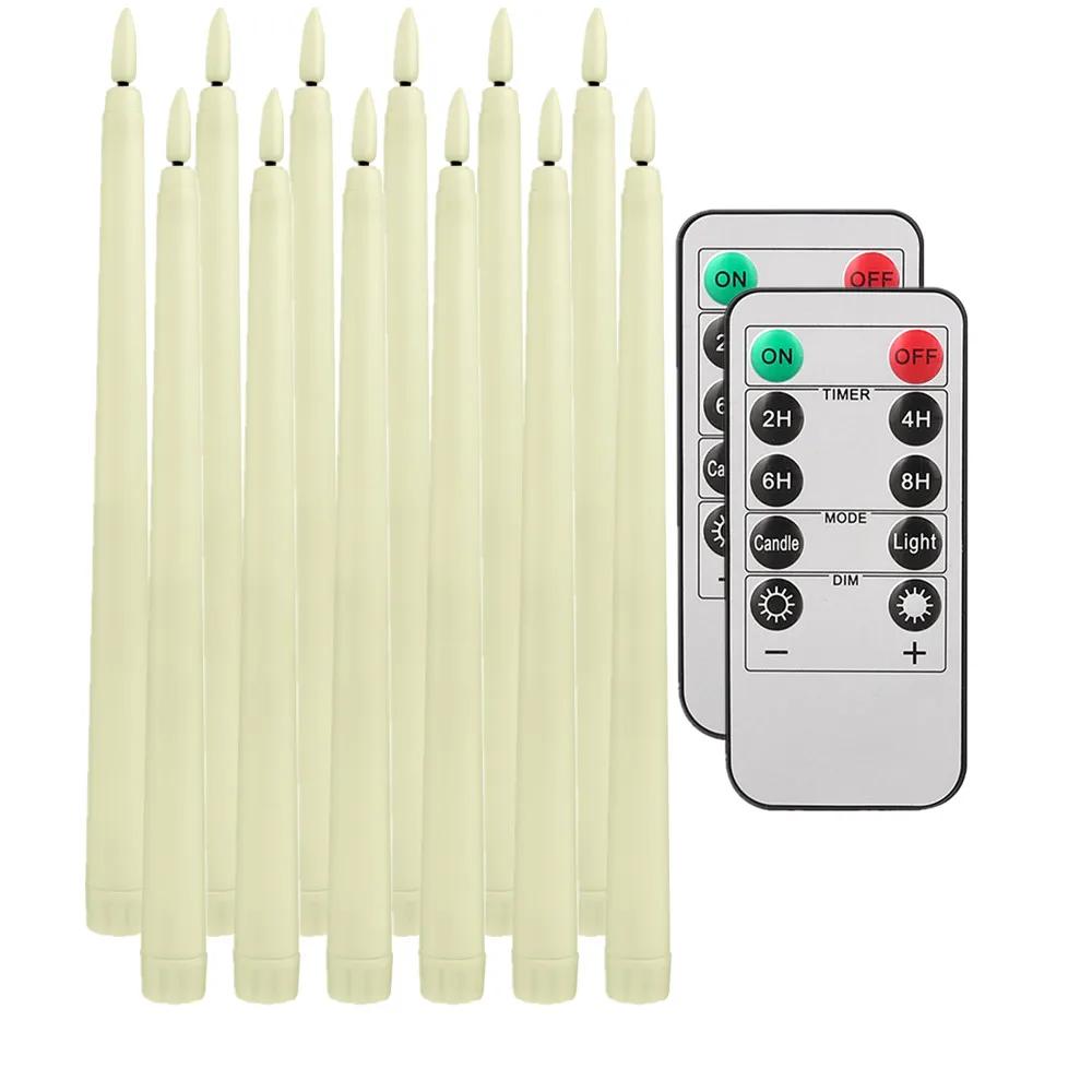 Flameless Taper Candles with Remote Battery Operated Flickering Wick LED Candle for Wedding Christmas Holiday Party Home Decor